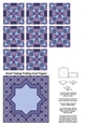 A4 Single Sheet of Small Teabag Squares with Card Topper; Design 23