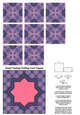 A4 Single Sheet of Small Teabag Squares with Card Topper; Design 24