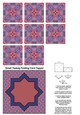 A4 Single Sheet of Small Teabag Squares with Card Topper; Design 25