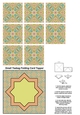 A4 Single Sheet of Small Teabag Squares with Card Topper; Design 27