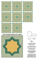 A4 Single Sheet of Small Teabag Squares with Card Topper; Design 28