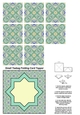 A4 Single Sheet of Small Teabag Squares with Card Topper; Design 29