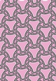 Single Sheet of A4 Patterned Paper for Scrapbooking, Card Making, etc. Geometric Pink Black Design 06