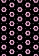 Single Sheet of A4 Patterned Paper for Scrapbooking, Card Making, etc. Geometric Pink Black Design 09