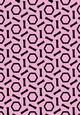 Single Sheet of A4 Patterned Paper for Scrapbooking, Card Making, etc. Various Geometric Pink and Black Design 02