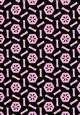 Single Sheet of A4 Patterned Paper for Scrapbooking, Card Making, etc. Various Geometric Pink and Black Design 06