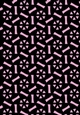 Single Sheet of A4 Patterned Paper for Scrapbooking, Card Making, etc. Various Geometric Pink and Black Design 07
