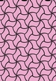 Single Sheet of A4 Patterned Paper for Scrapbooking, Card Making, etc. Various Geometric Pink and Black Design 08