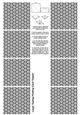 A4 Single Sheet of Large Teabag Squares; Design 33