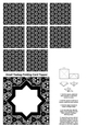 A4 Single Sheet of Small Teabag Squares with Card Topper; Design 31