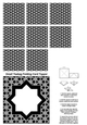 A4 Single Sheet of Small Teabag Squares with Card Topper; Design 32