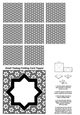 A4 Single Sheet of Small Teabag Squares with Card Topper; Design 33