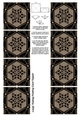 A4 Single Sheet of Large Teabag Squares; Design 39