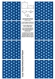 A4 Single Sheet of Large Teabag Squares; Design 40