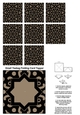 A4 Single Sheet of Small Teabag Squares with Card Topper; Design 38