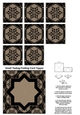A4 Single Sheet of Small Teabag Squares with Card Topper; Design 39