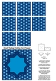 A4 Single Sheet of Small Teabag Squares with Card Topper; Design 40