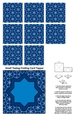 A4 Single Sheet of Small Teabag Squares with Card Topper; Design 41