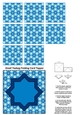 A4 Single Sheet of Small Teabag Squares with Card Topper; Design 42
