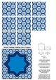 A4 Single Sheet of Small Teabag Squares with Card Topper; Design 43