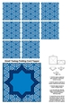 A4 Single Sheet of Small Teabag Squares with Card Topper; Design 44