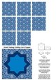 A4 Single Sheet of Small Teabag Squares with Card Topper; Design 45