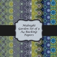 Midnight Garden Set of 9 A4 Scrapbooking Backing Papers