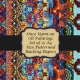 Once Upon an Oil Painting: Set of 15 abstract Oil Painting Inspired A4 Sized Patterned Backing Papers for Scrapbooking and Card Making Projects