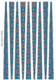 Small Oval Shaped Paper Bead Template Design #31