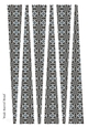 Large Oval Shaped Paper Bead Template Design #35