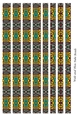 Tube Shaped Paper Bead Template Design #36