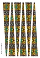 Large Oval Shaped Paper Bead Template Design #36