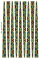 Small Oval Shaped Paper Bead Template Design #40