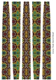 Extra Wide Oval Shaped Paper Bead Template Design #43