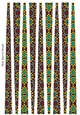 Small Oval Shaped Paper Bead Template Design #43
