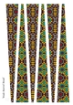 Large Oval Shaped Paper Bead Template Design #43
