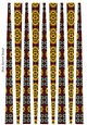 Small Oval Shaped Paper Bead Template Design #44