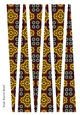 Large Oval Shaped Paper Bead Template Design #44