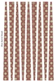 Small Oval Shaped Paper Bead Template Design #50