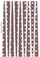 Small Oval Shaped Paper Beads Template Design #59