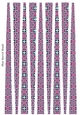 Small Oval Shaped Paper Bead Template Design #66