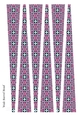Large Barrel Shaped Paper Bead Template Design #66