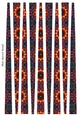 Small Oval Paper Beads Template Design #73