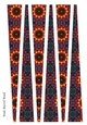 Wide Barrel Shaped Paper Beads Template Design #73