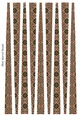 Small Oval Paper Beads Template Design #81