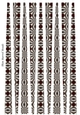 Small Oval Shaped Paper Beads Template Design #88