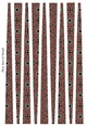 Small Oval Shaped Paper Beads Template Design #90