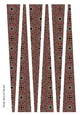 Large Barrel Shaped Paper Beads Template Design #90