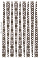 Small Oval Paper Beads Template Design #92