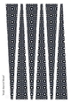 Large Oval Paper Beads Template Design #103